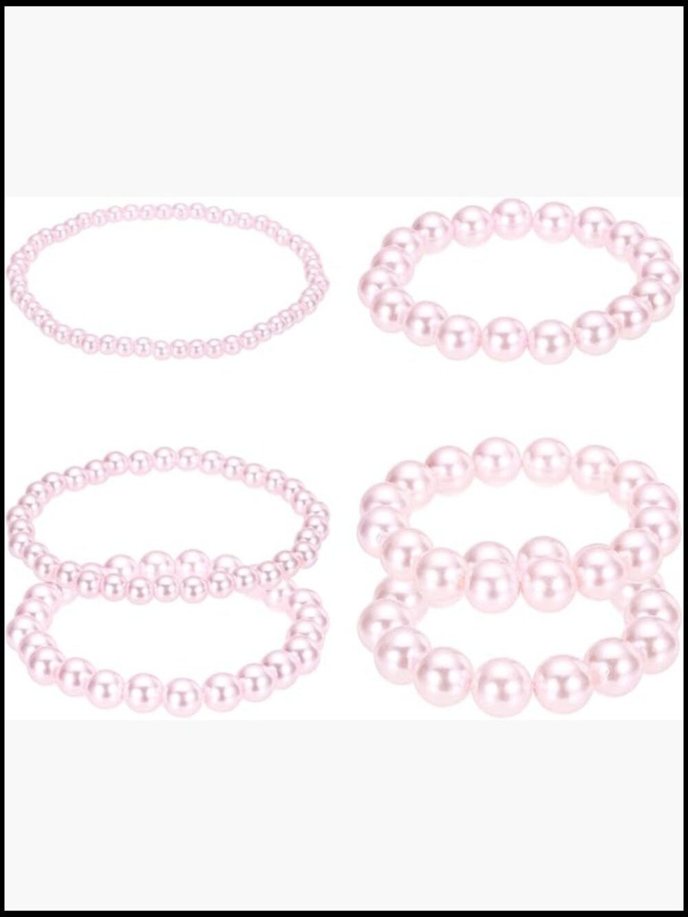 12 Pcs Stackable Faux Pearl Bracelets Stretch Boho Chic Bridal Party Gifts